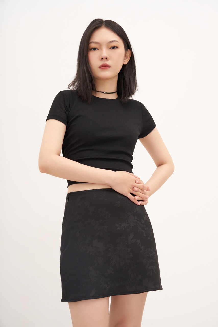 DOTTIE - Áo tay ngắn vải tule T0654
