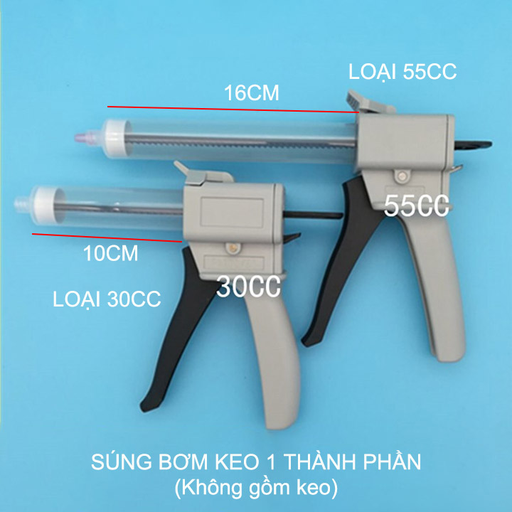 Dụng cụ bơm keo 1 thành phần bằng tay, loại 30-55CC tùy chọn