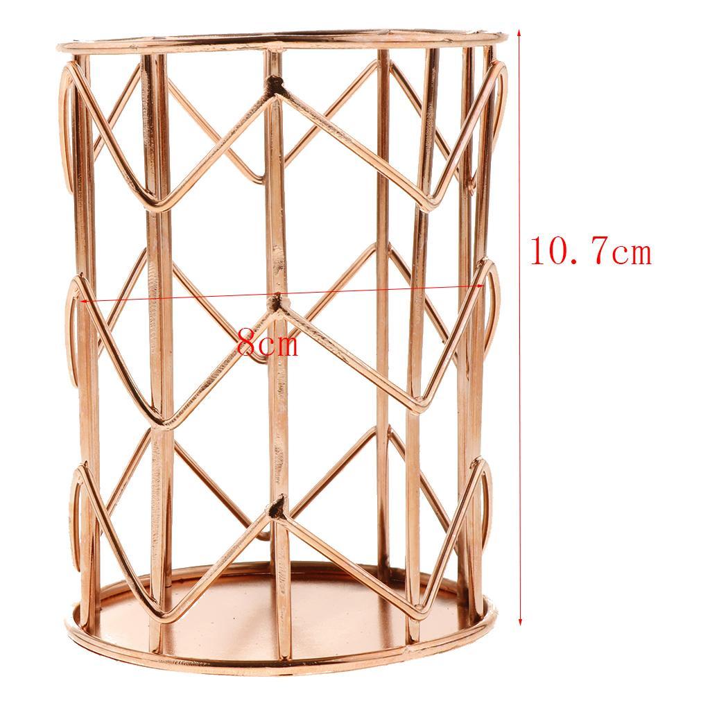 European   Wire Pencil Holder  School Office Golden