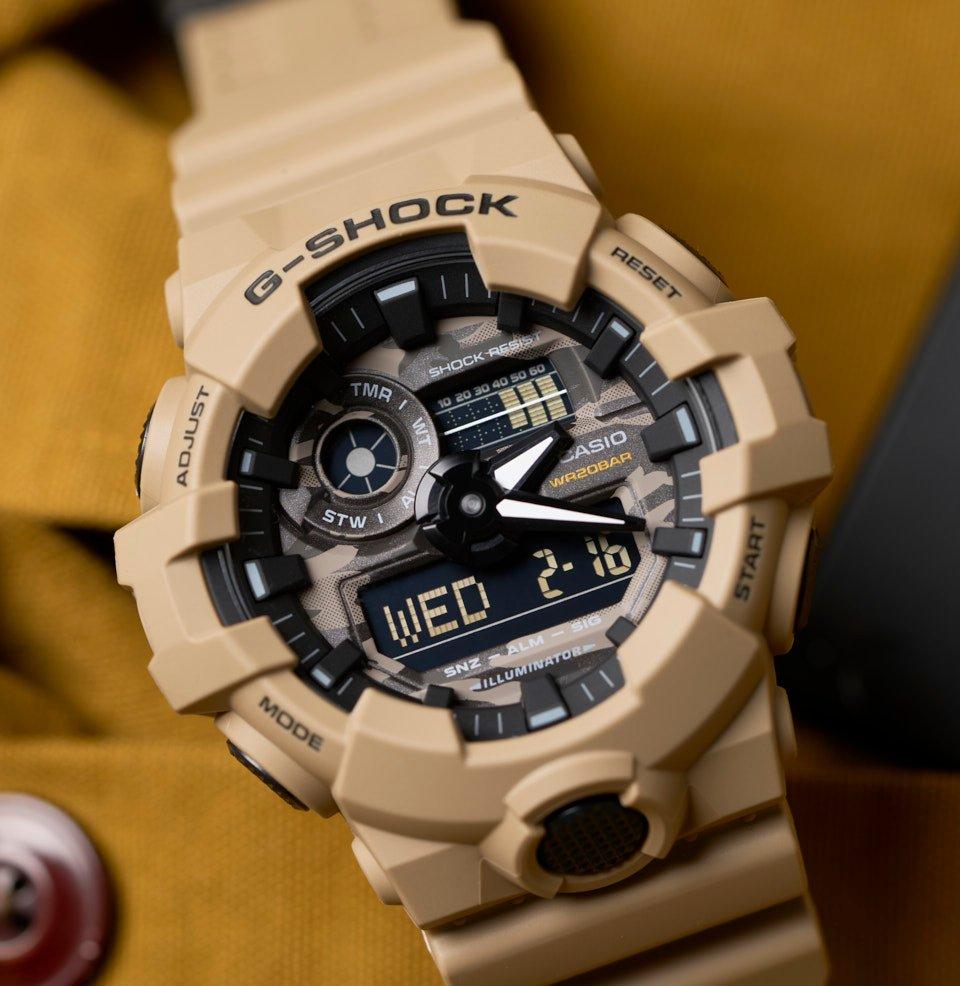 Đồng Hồ Nam Dây Nhựa Casio G-Shock GA-700CA-5ADR Chính Hãng - GA-700CA-5A CAMO