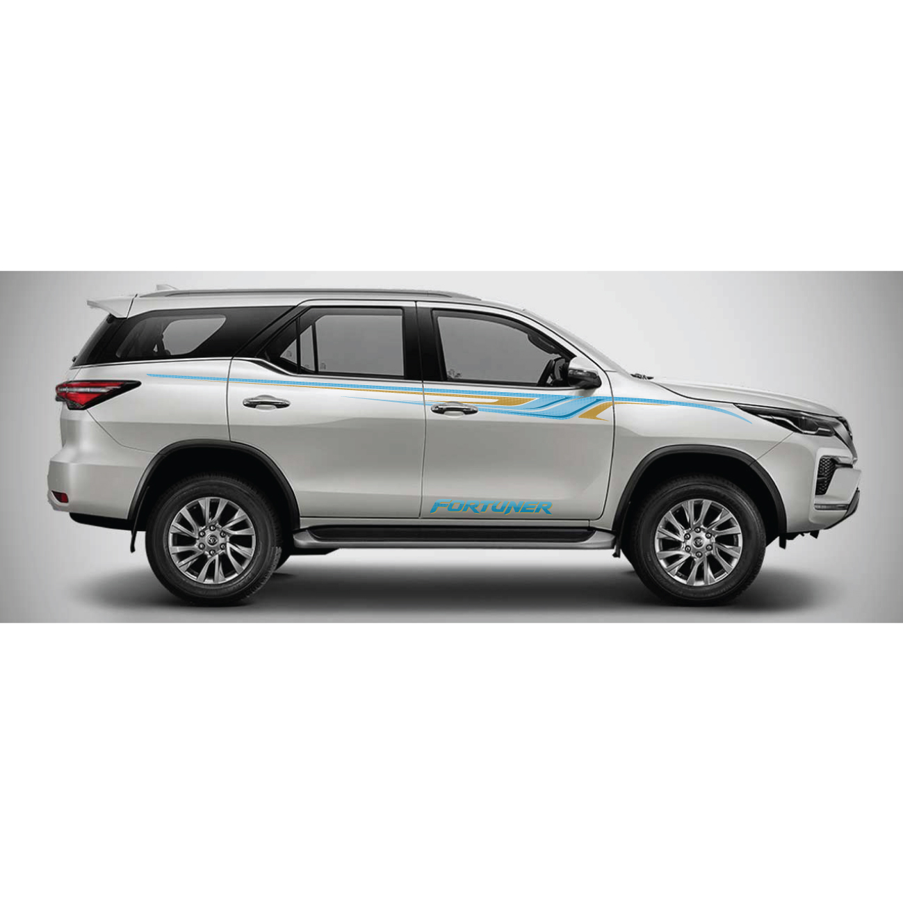 Decal cho xe Fortuner, tem cho xe SUV, tem xe 4 chỗ, tem xe 7 chỗ WRAP 80, KT 344x15cm