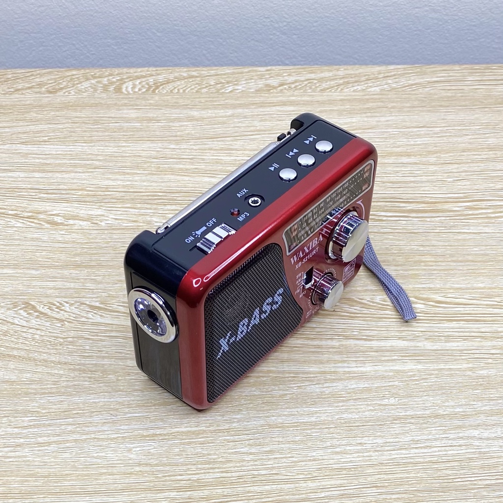 Đài USB THẺ NHỚ NGHE NHẠC DAICAT DC-521URT RADIO AMFMSW LOA TO X-BASS CÓ ĐÈN PIN LED GIAO MÀU NGẪU NHIÊN Kèm Dây Sạc 1 PIN Loa Siêu Lớn Đa Năng Sang Trọng Chất Lượng Tốt Mẫu Mới Nhất Đài Phát Thanh Quà Tặng Cho Người Thân Yêu Cao Tuổi HÀNG CHÍNH HÃNG