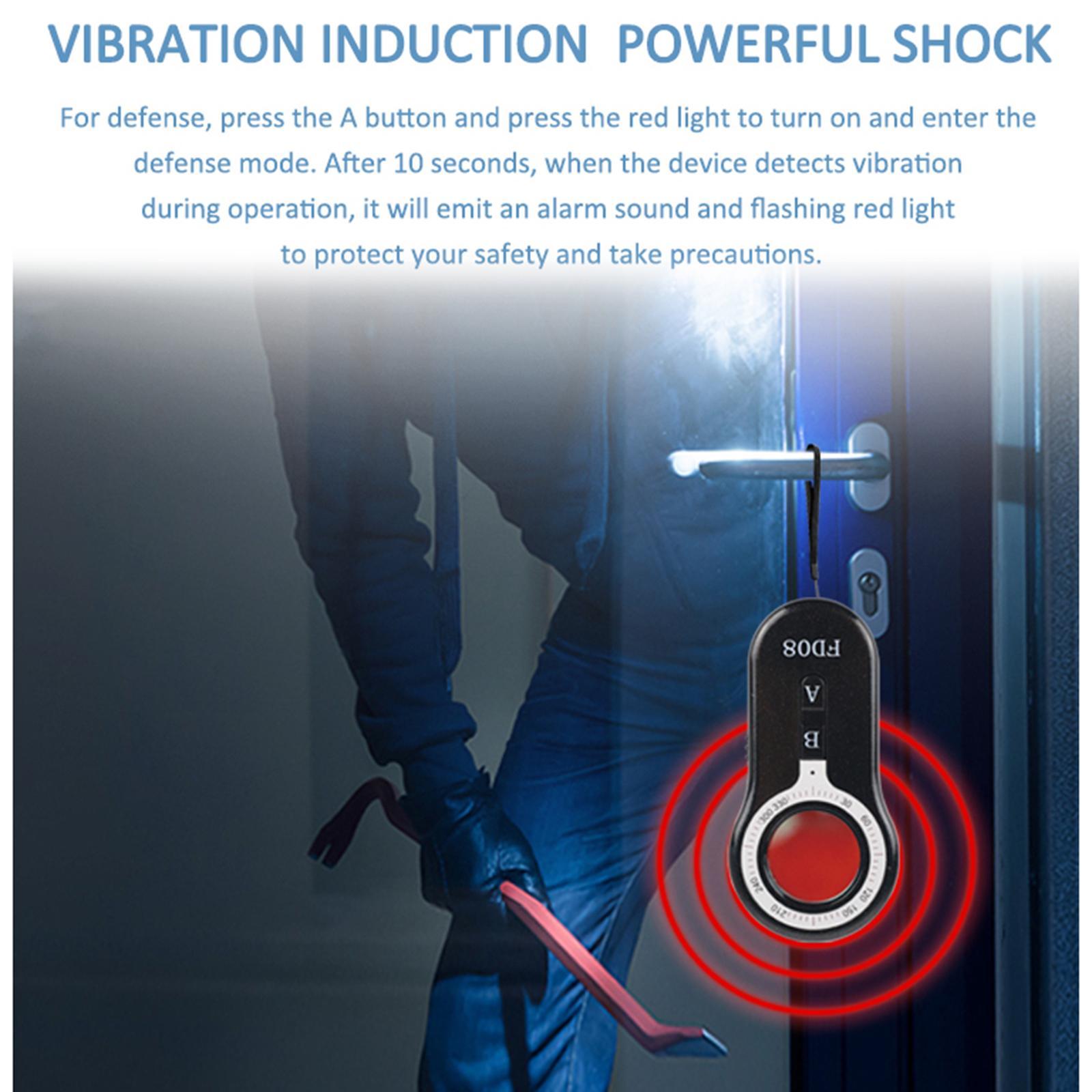 FD08 Wireless Detector Camera, Multifunctional Portable Mini Infrared IR Scanner, for Bathroom Travel Protection Vibration Alarm Personal Alarm