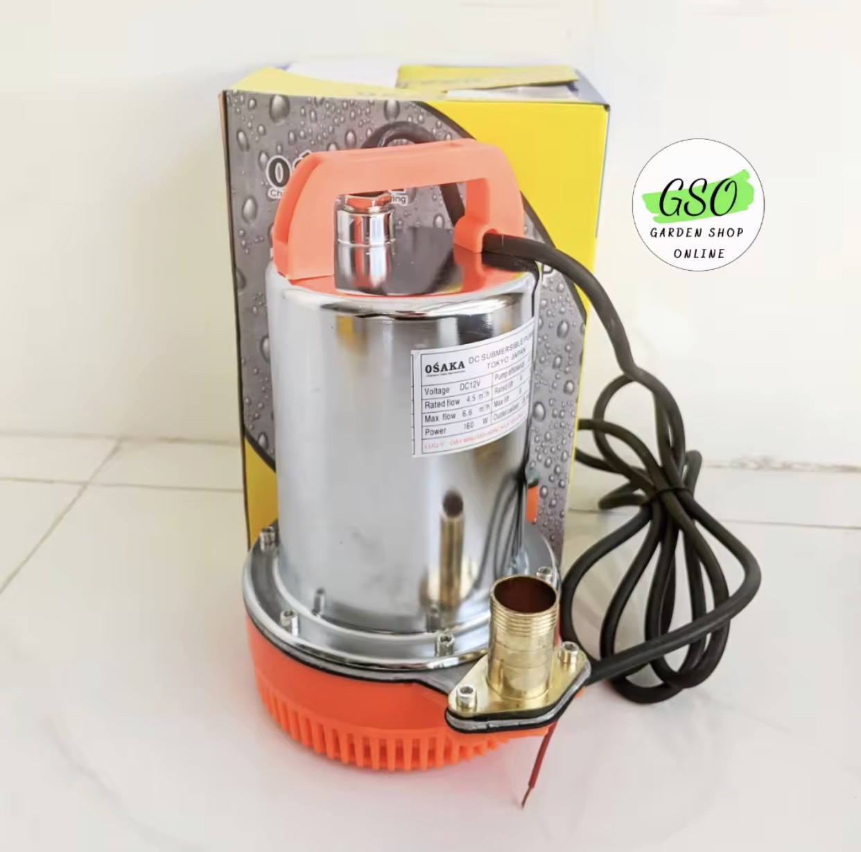 Bơm chìm 12V/24V - OSAKA công suất 160W hút đáy an toàn bơm thả tỏm, bơm hút chống ngập