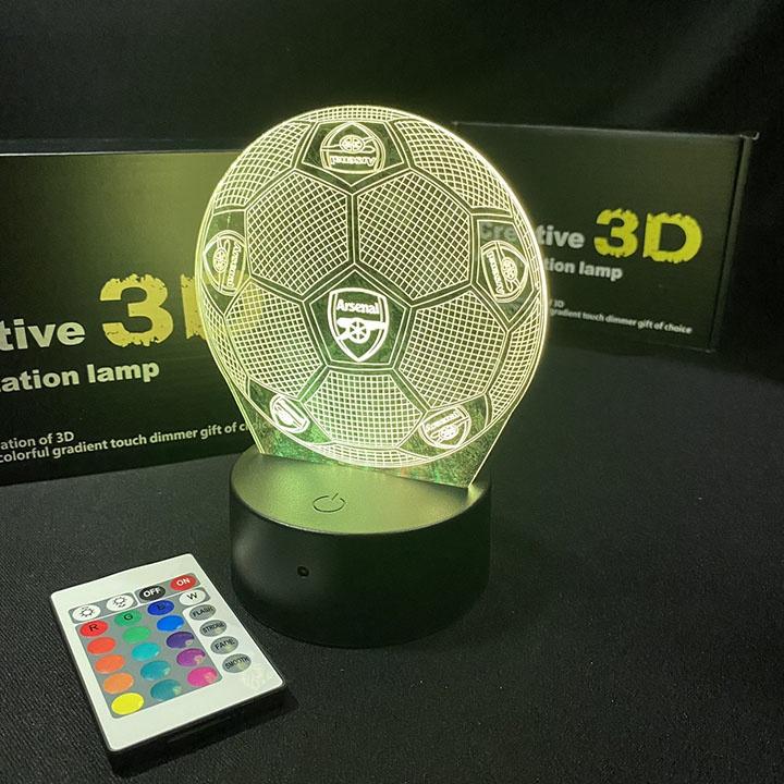 Đèn led 3D USB logo Arsenal ĐÈN NGỦ ĐÈN TRANG TRÍ 16 MÀU CÓ ĐIỂU CHUYỂN CHẾ ĐỘ MÀU
