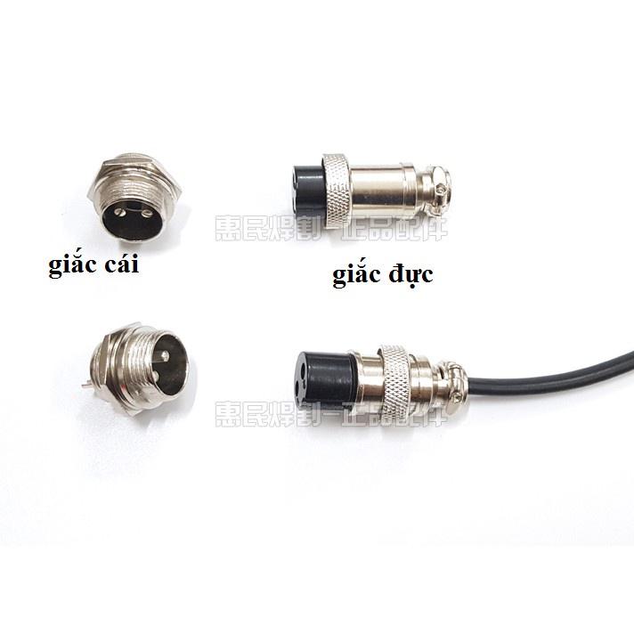 Giắc công tắc 2 chân mỏ hàn tig - Giắc điều khiển 2 chân dây hàn tig, mỏ cắt plasma