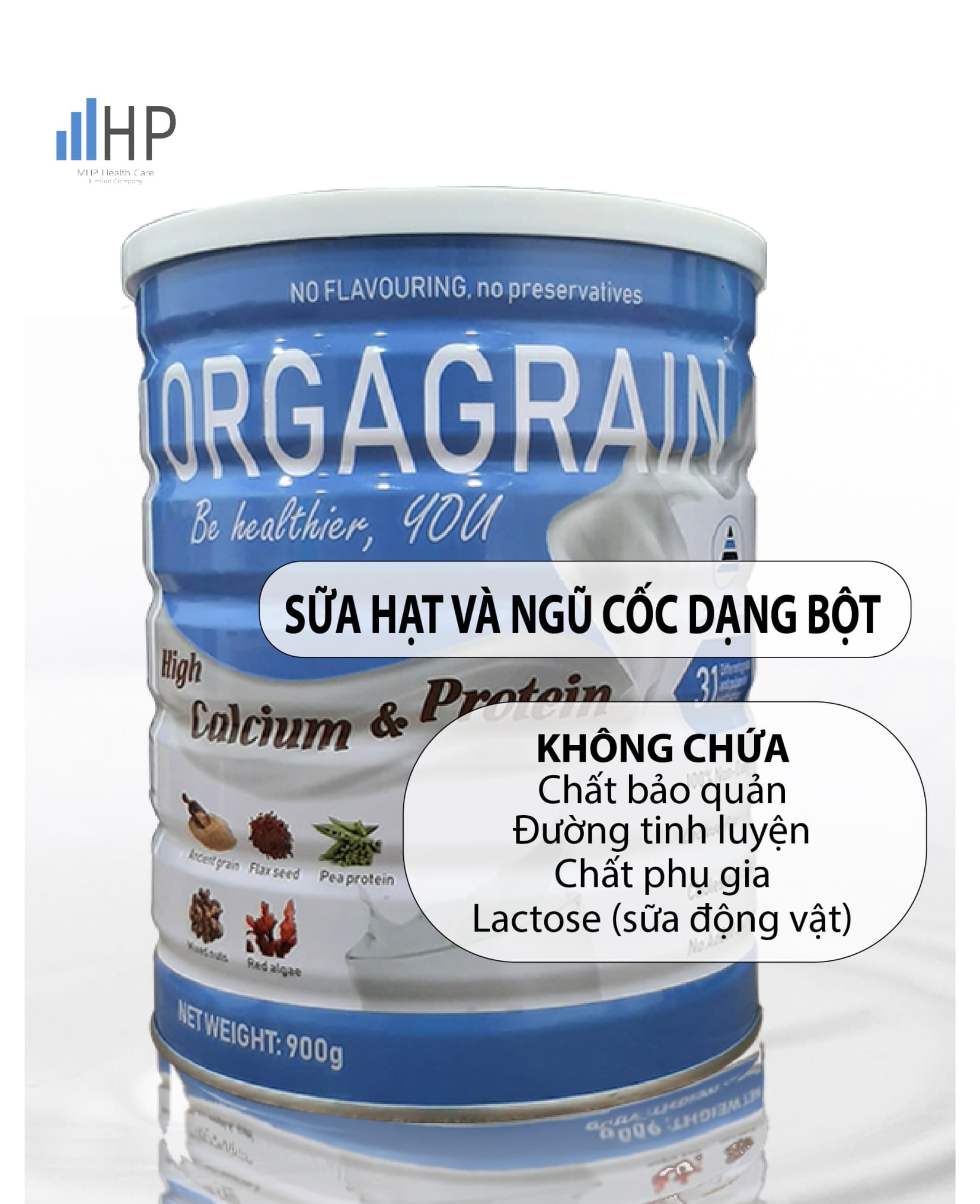 Bột ngũ cốc Orgagrain thuần chay 900g