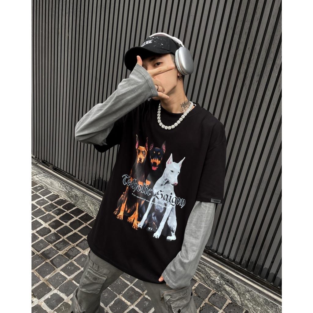 Áo Thun Unisex Dobermann TeeHolic Màu Đen - THS