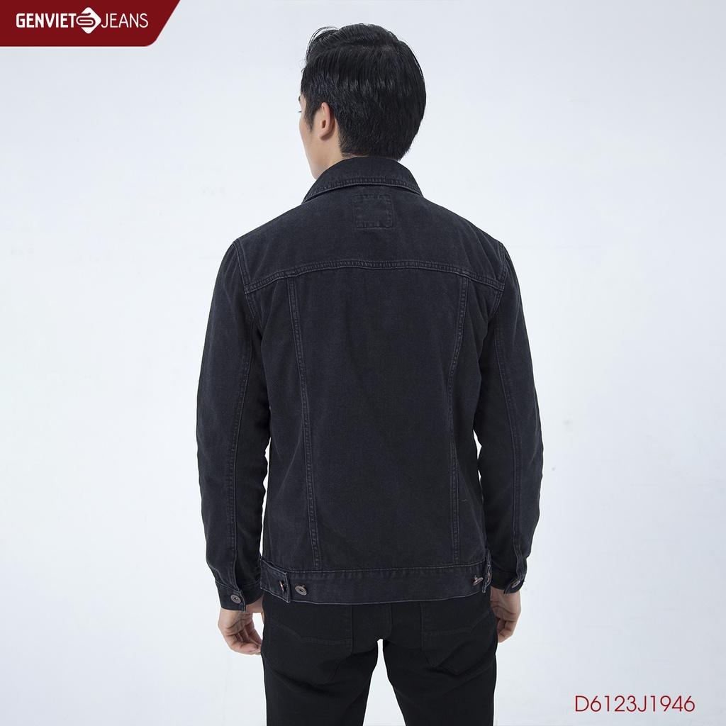 Áo Khoác Jeans Nam Dáng Suông GENVIET D6123J1946