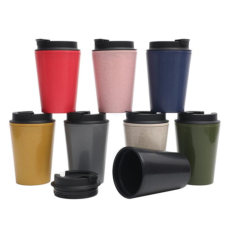 Thuận lợi nhất mới Âu Mỹ cốc nước hai lớp mini thân lúa mì cầm tay thời trang xe hơi cà phê đơn giản