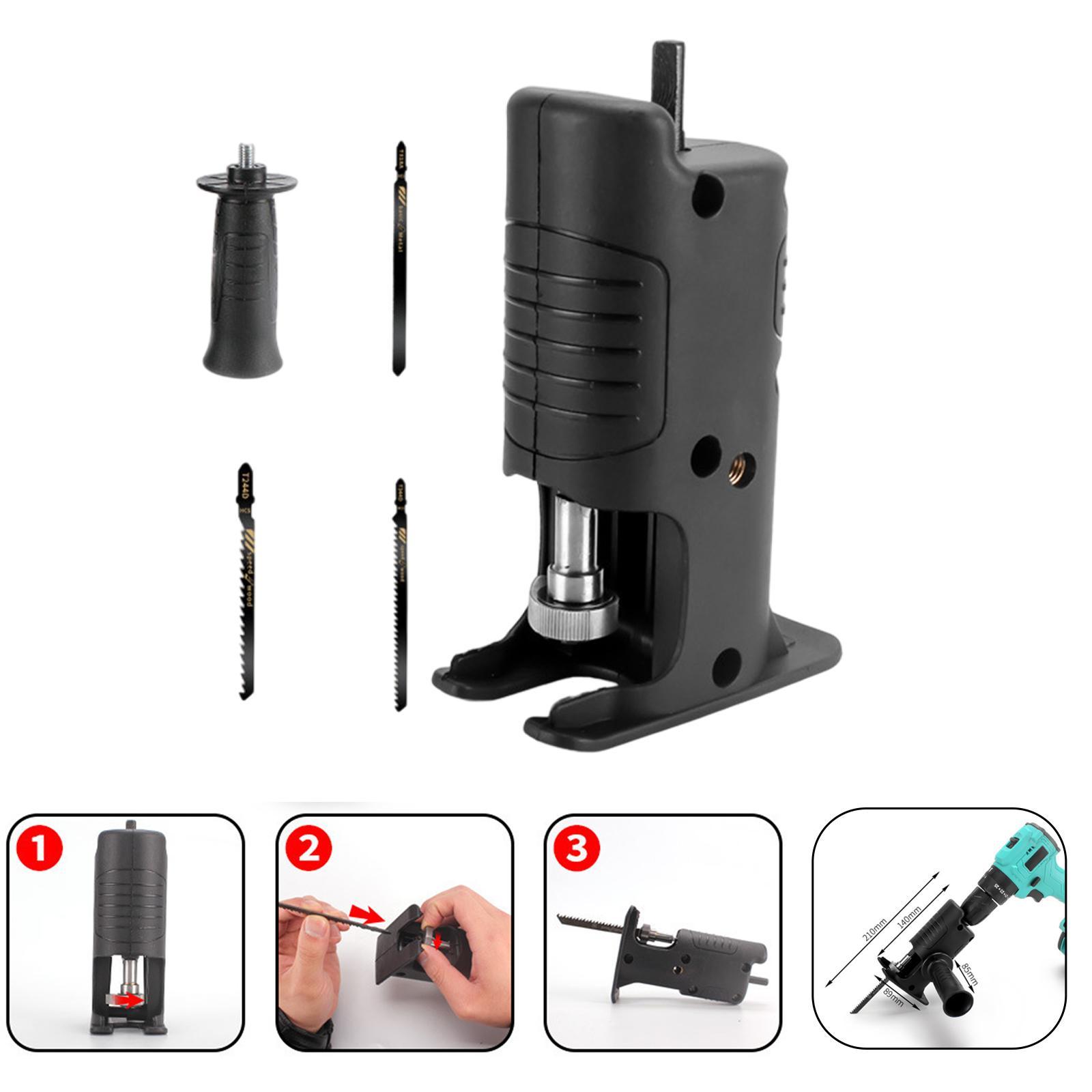 Electric Drill Modified to Electric Saws Accessory Conversion for Cutting