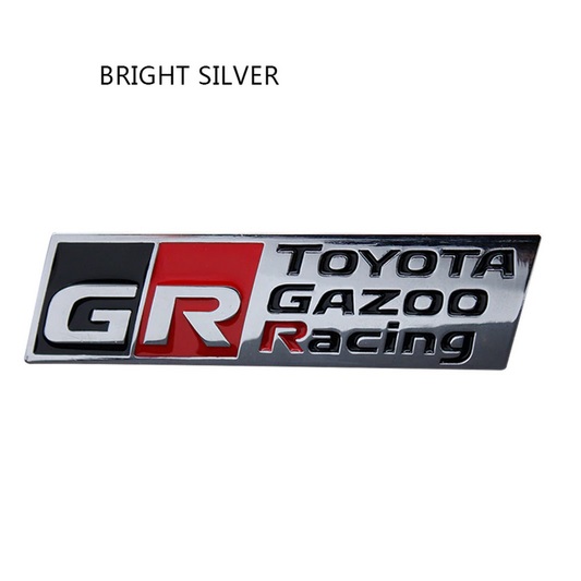 Tem chữ logo TOYOTA GAZOO RACING dán trang trí xe ô tô