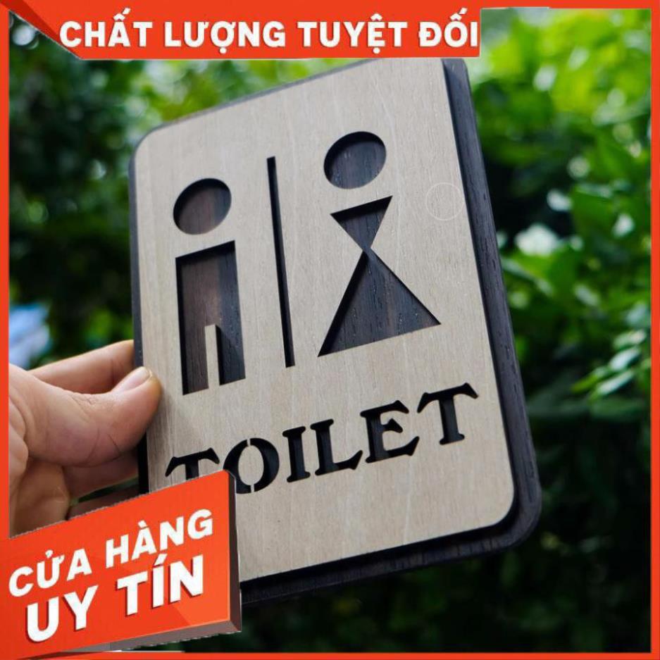 Bảng Toilet Nam vs Nữ Bằng Gỗ 155x120mm | trang trí homestay