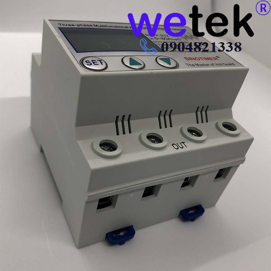 STVP-932 80A Rơ le điện áp 3 pha điện tử hiện số Sinotimer, dân dụng công nghiệp
