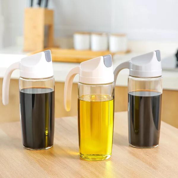Bình đựng dầu ăn cao cấp có nắp đóng mở tự động 600/300ml