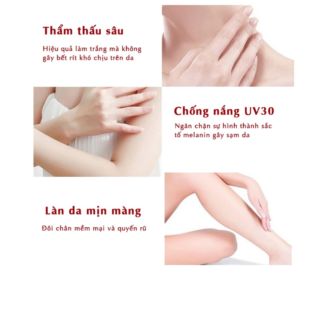 Kem Body Dưỡng Trắng Da Toàn Thân VIP Vàng OLY HT Chính Hãng 80g