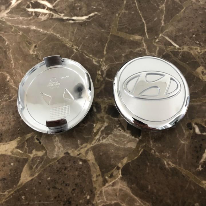 Logo chụp mâm, ốp lazang bánh xe ô tô Hyundai HY-65 đường kính 65mm