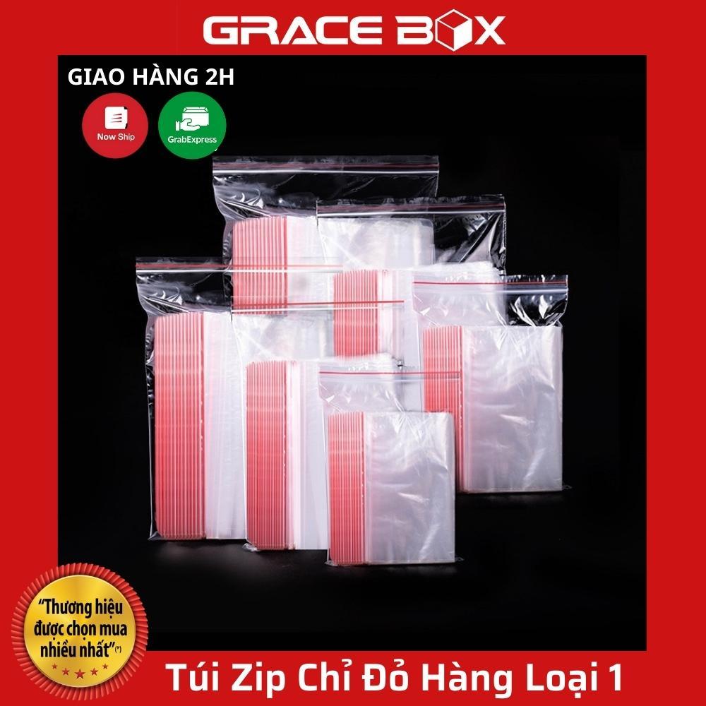 100gram Túi Zip Chỉ Đỏ (Zip lock, Zip PE) Hàng Loại 1