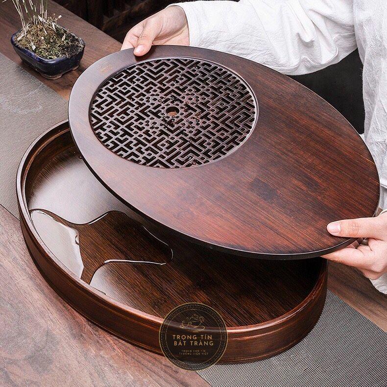 Khay Trà Tre Cao Cấp Bầu Dục KT 15