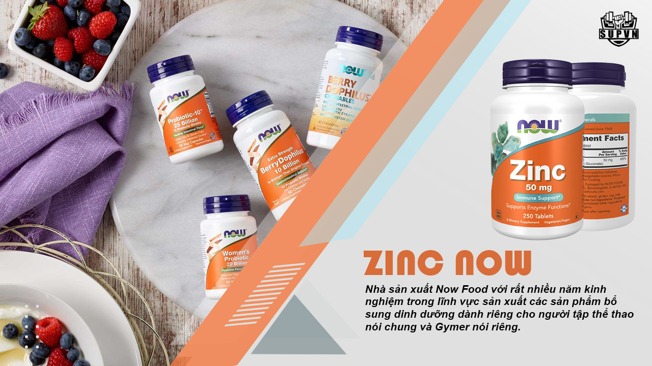 Zinc Now 50mg - Bổ Sung Kẽm, Hỗ Trợ Phát Triển Cơ Và Xương Tốt Hơn, Tăng Đề Kháng