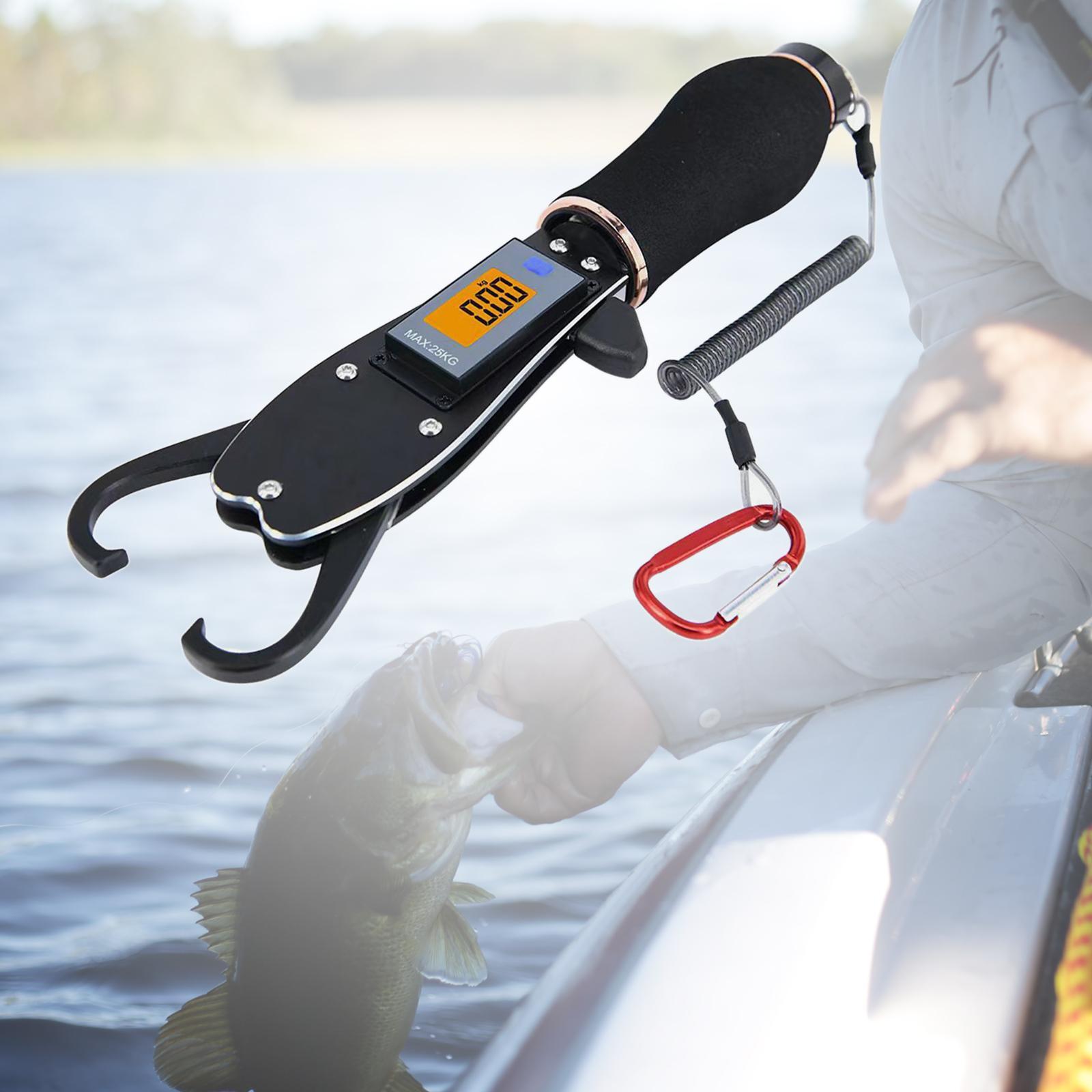 Fish Lip Gripper Fish Lip Grabber with Scale Multifunctional Waterproof Portable Professional Saltwater Heavy Duty Fishing Scale Fish Holder