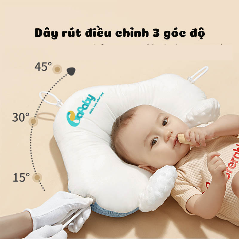 Gối Đầu Cho Bé Sơ Sinh Chống Giật Mình Chống Bẹp Đầu Có Dây Rút Điều Chỉnh Bafaby - 305