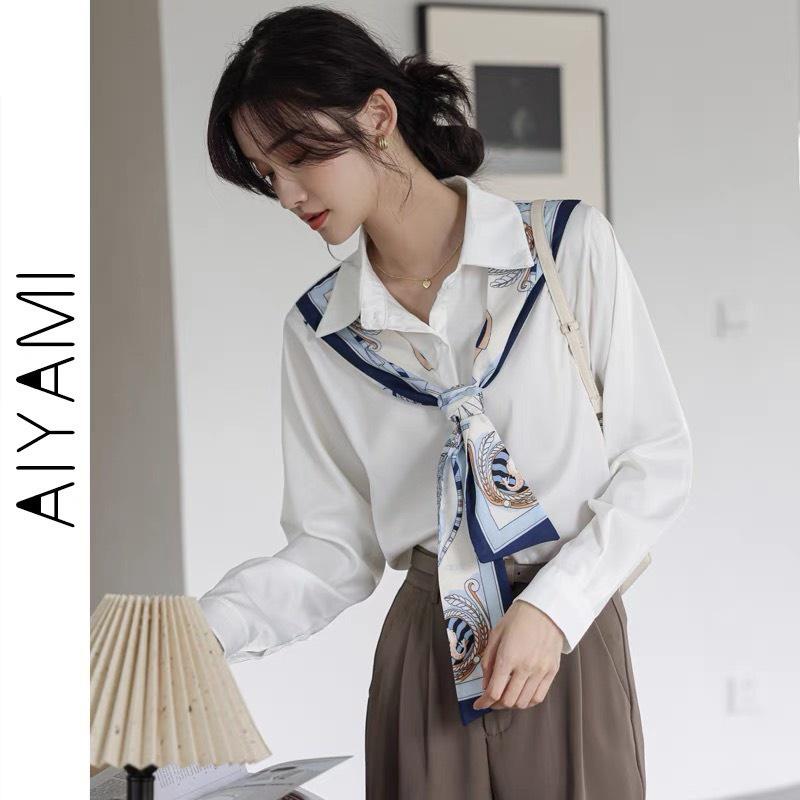 ÁO SƠ MI ZRF TRẮNG KÈM KHĂN XANH