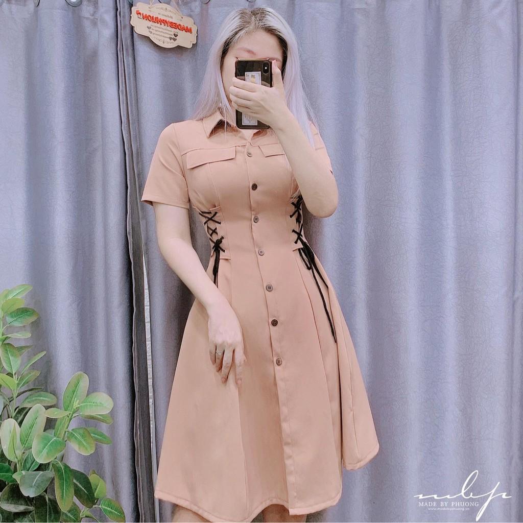 Đẩm sơ mi cổ đức đan dây sườn