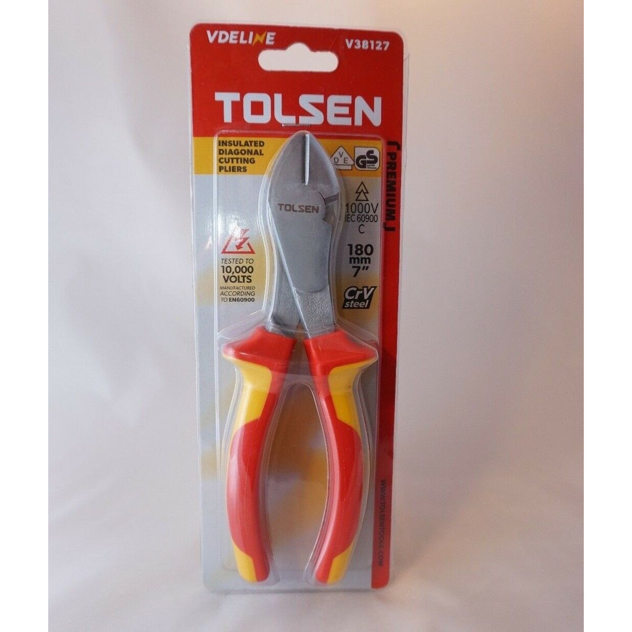 KỀM CẮT CÁCH ĐIỆN 1000V TOLSEN V38127- Size 7&quot;/180MM