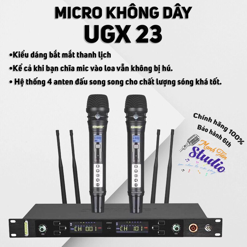 Micro karaoke không dây UGX23ii phiên bản 2020 hàng chuẩn 4 râu- hát karaoke - chất lượng âm thanh chân thực