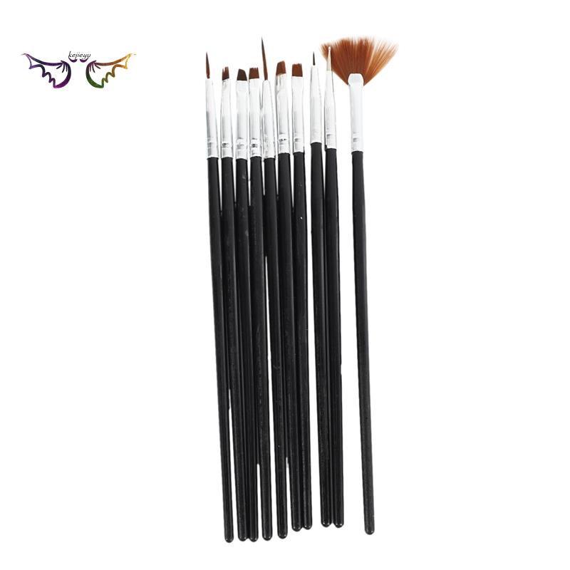 7x Acrylic UV Gel  Brush Set Gel Brush Brush  Art Design Pen black
