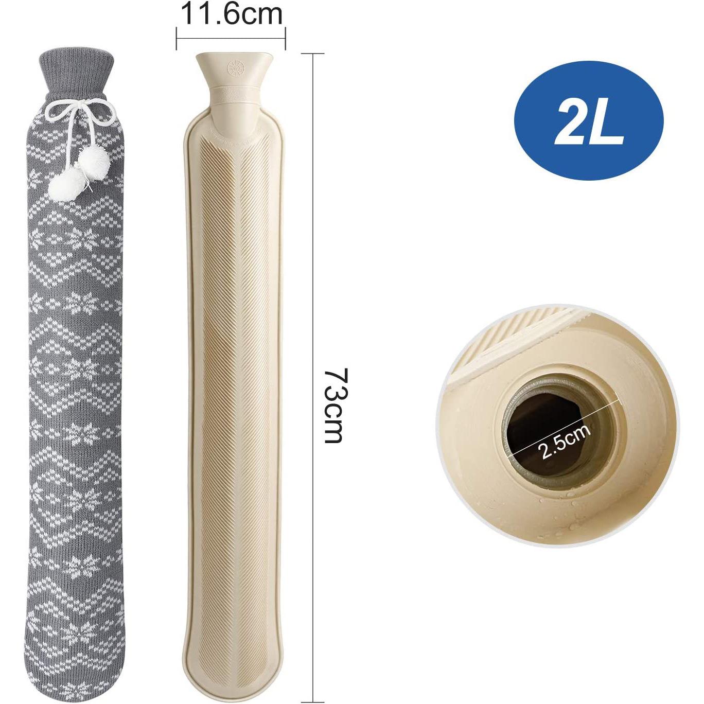 Bình nước nóng nắp mềm dài 2 lít, bình nước nóng vòi đeo cổ vai, bình nước nóng đeo cổ