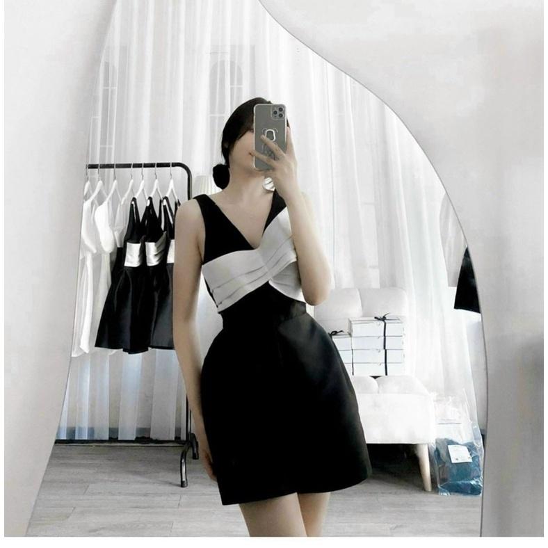 Jum 2 dây phối nơ ngực chất liệu lụa satin siêu xinh