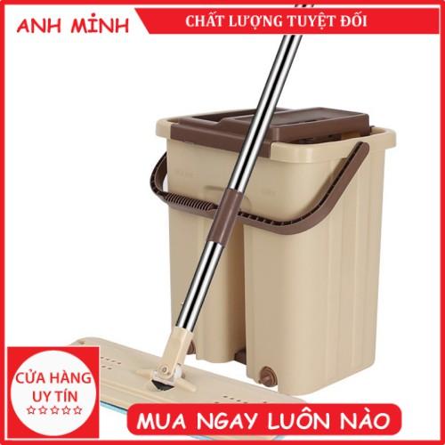 Bộ Cây Lau Nhà 360 Độ Tự Vắt Thông Minh Đa Năng Xoay 2 Vách Ngăn Cao Cấp