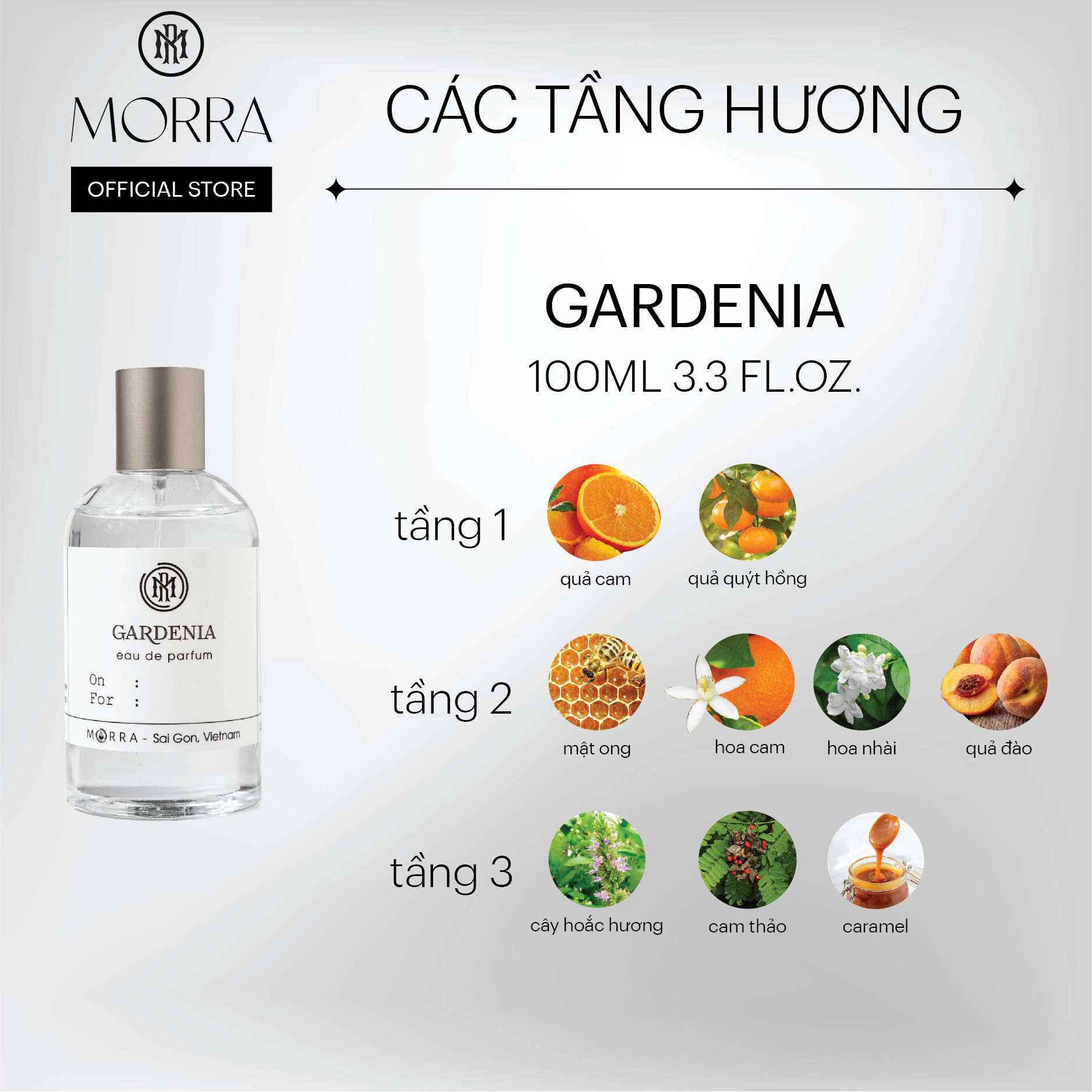 Nước Hoa Nam Nữ Morra Gardenia Chai 100ml Tem Kim Loại  Nguyên Liệu Từ Pháp Hương Thơm Sang Trọng, Quyến Rũ, Ngọt Ngào