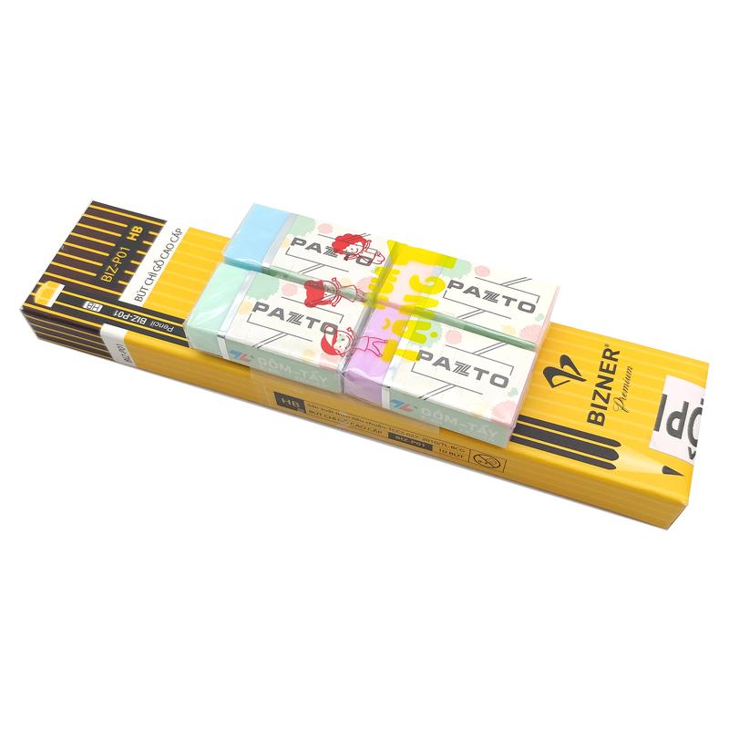 Hộp 10 Bút Chì Gỗ HB Cao Cấp Bizner BIZ-P01