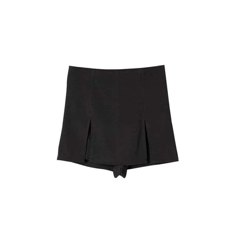 Quần giả váy xẻ đùi lưng siêu cao chất tuyết mưa đứng from không nhăn không xù lông thời trang Banamo Fashhion 637