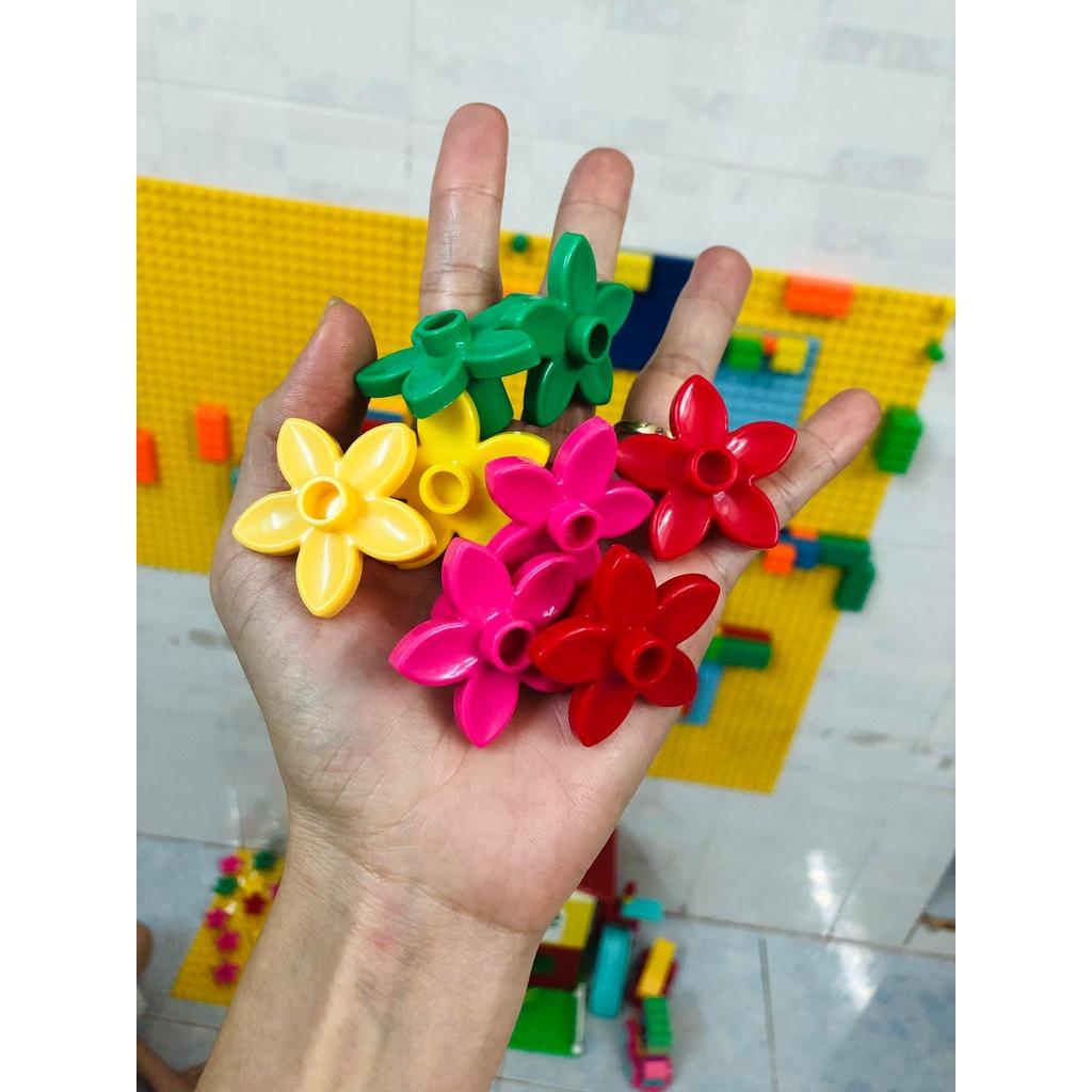 Lego size lớn lắp ráp Ngôi Nhà Vui Vẻ có cầu trượt và xe ô tô xinh xắn - Đồ chơi nhựa ABS Việt Nam