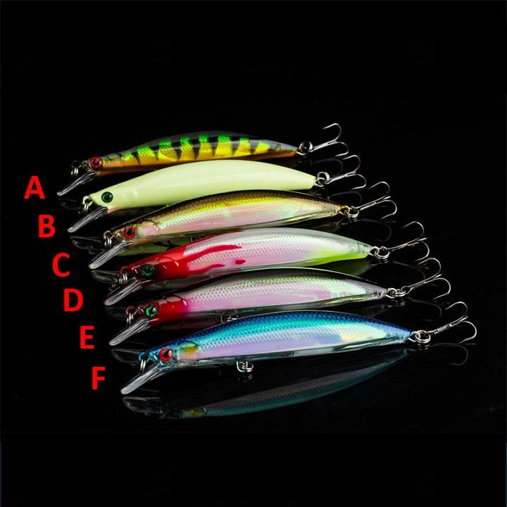 Mồi câu lure Mino 3D dài 11cm nặng 14g câu cá chẽm, tráp, hồng