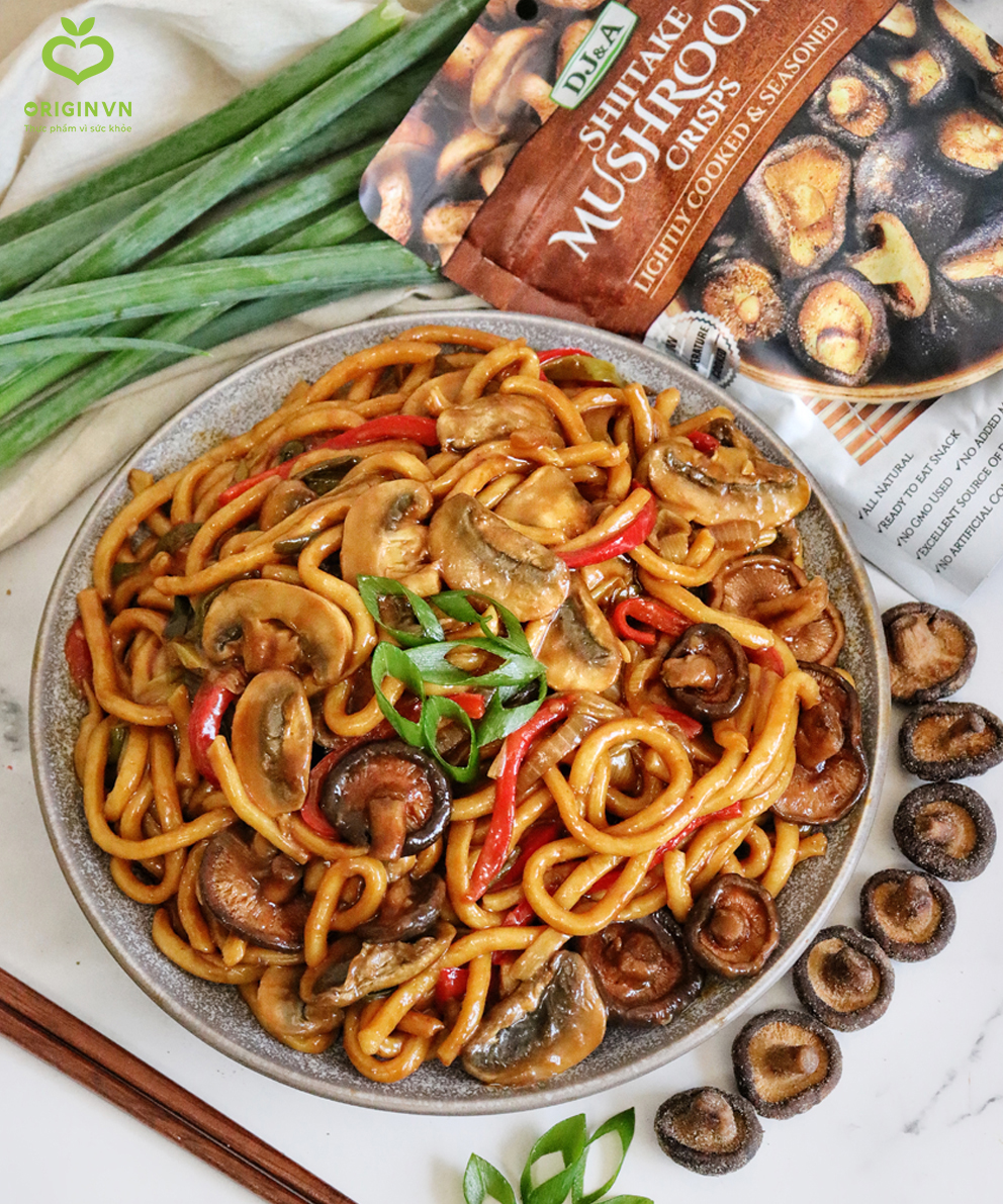 Thùng nấm hương sấy giòn DJ&A 30g