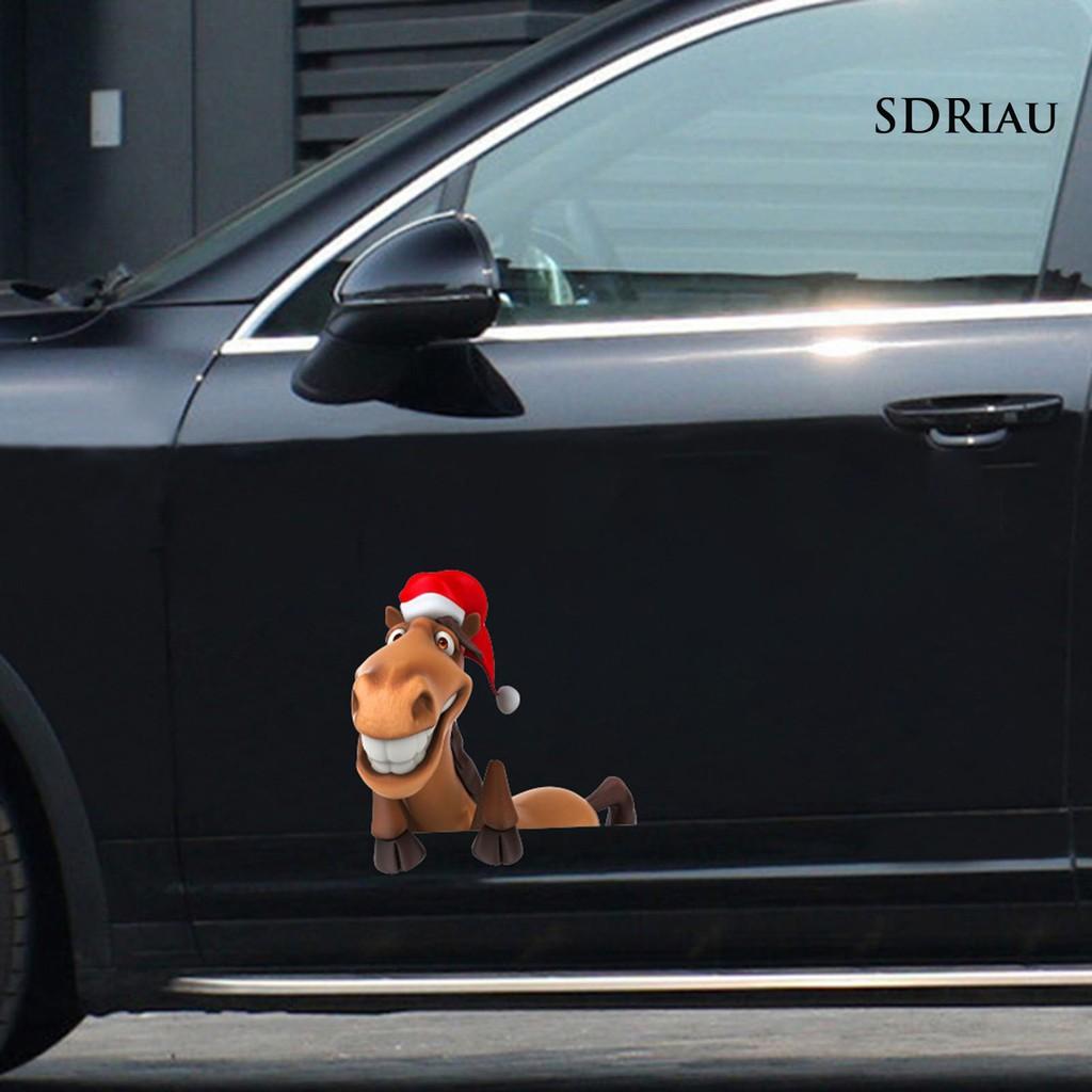 Miếng Dán Trang Trí Kính Chắn Gió Xe Hơi Họa Tiết Giáng Sinh Thời Trang 1011