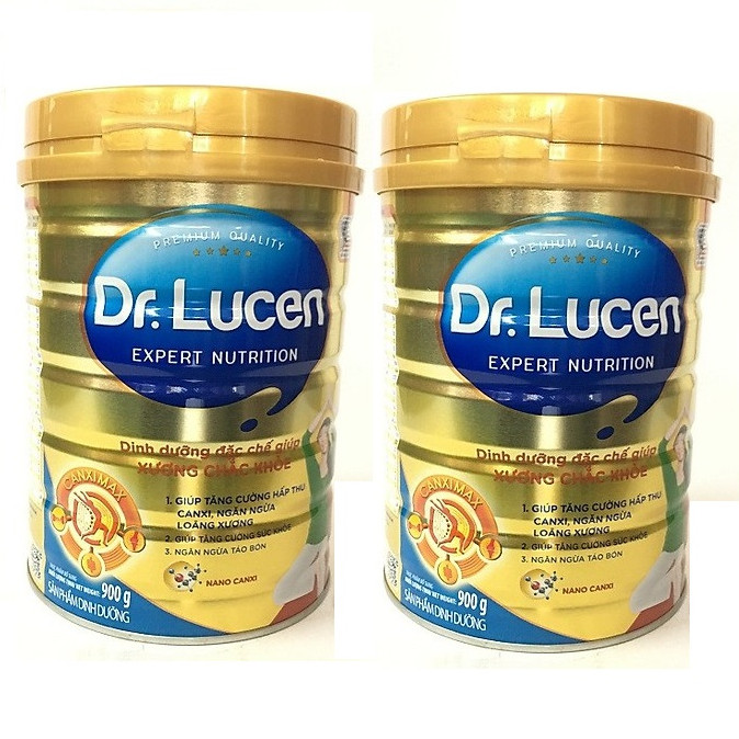 2 Hộp Sữa Bột Nutifood DR. Lucen Canximax 900 Gr