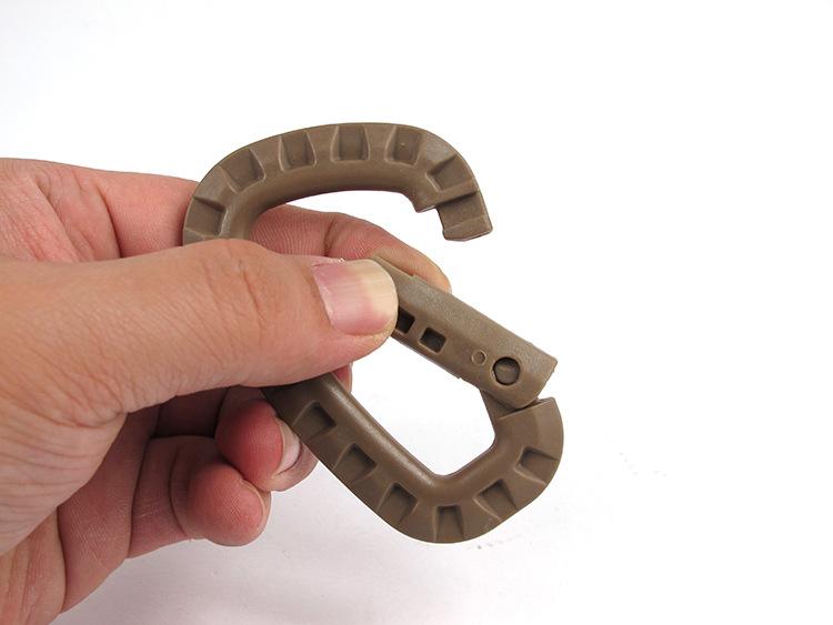 5 Pcs/pack Plastic Climbing Carabiner D-Ring Key Chain Clip Hook Camping Buckle Snap