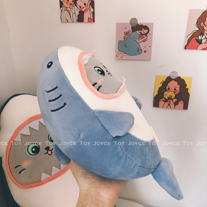 Gấu bông cá mập mặt mèo – Size từ 45 đến 110 cm  – Quà tặng thú nhồi bông baby shark siêu dễ thương – Gối ôm cho bé ngủ ngon