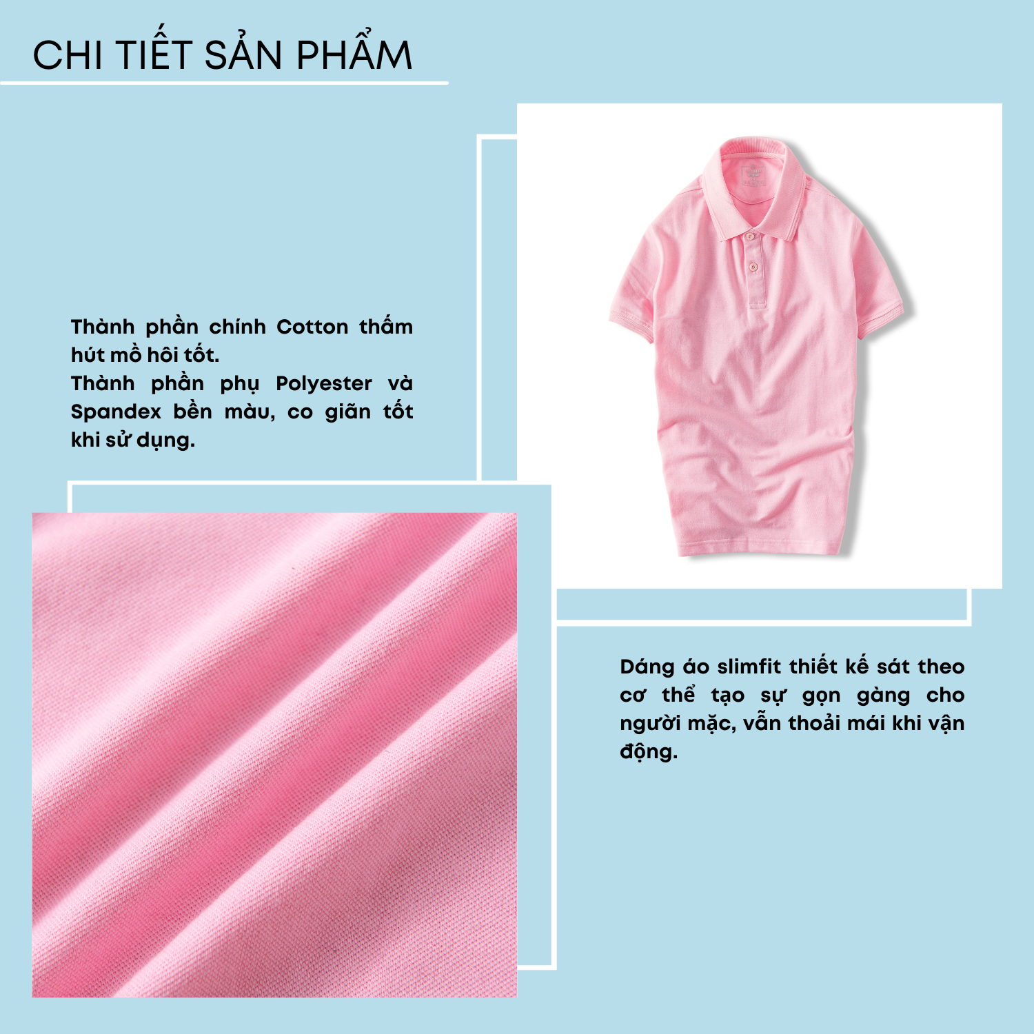 Hình ảnh Áo polo nam màu hồng phối viền chìm ADINO vải cotton polyester mềm dáng slimfit công sở trẻ trung năng động AP85