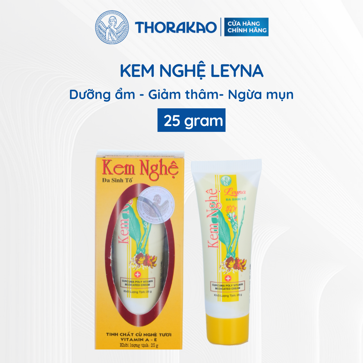 Kem Nghệ Leyna Thorakao Giảm Thâm Ngừa Mụn 25G