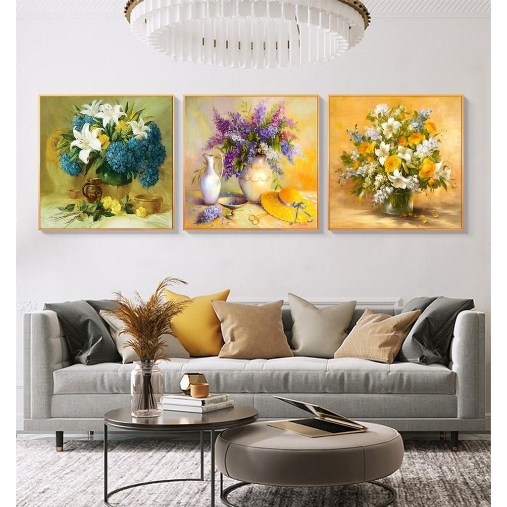 20 mẫu tranh treo phòng ăn ,cầu thang bộ 3 tấm tranh treo tường , tranh canvas kích thước 30x30cm.