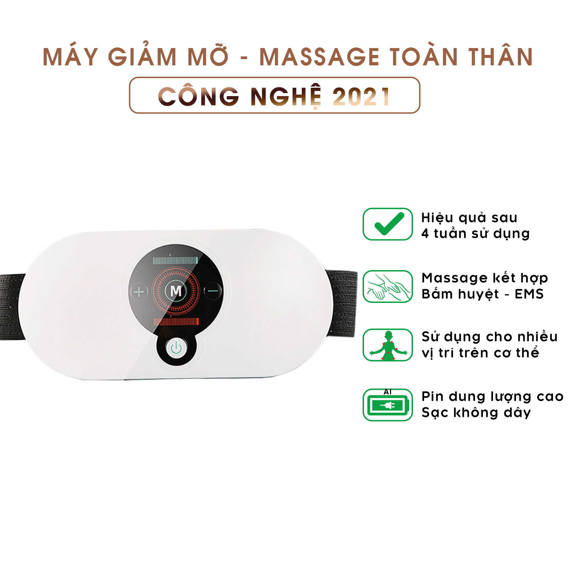 Máy Massage Bụng Đa Năng Hỗ Trợ Giảm Mỡ Béo Và Đau Nhức Toàn Thân An Toàn, Hiệu Quả 2021