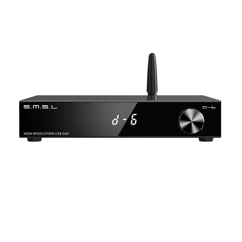 Bộ giải mã SMSL D-6 Dual Ak4493s Hỗ trợ DSD512 PCM 768kHz/32Bit D6 DAC Bluetooth 5.1 SBC/AAC/APTX/APTX HD/LDAC Có điều khiển từ xa