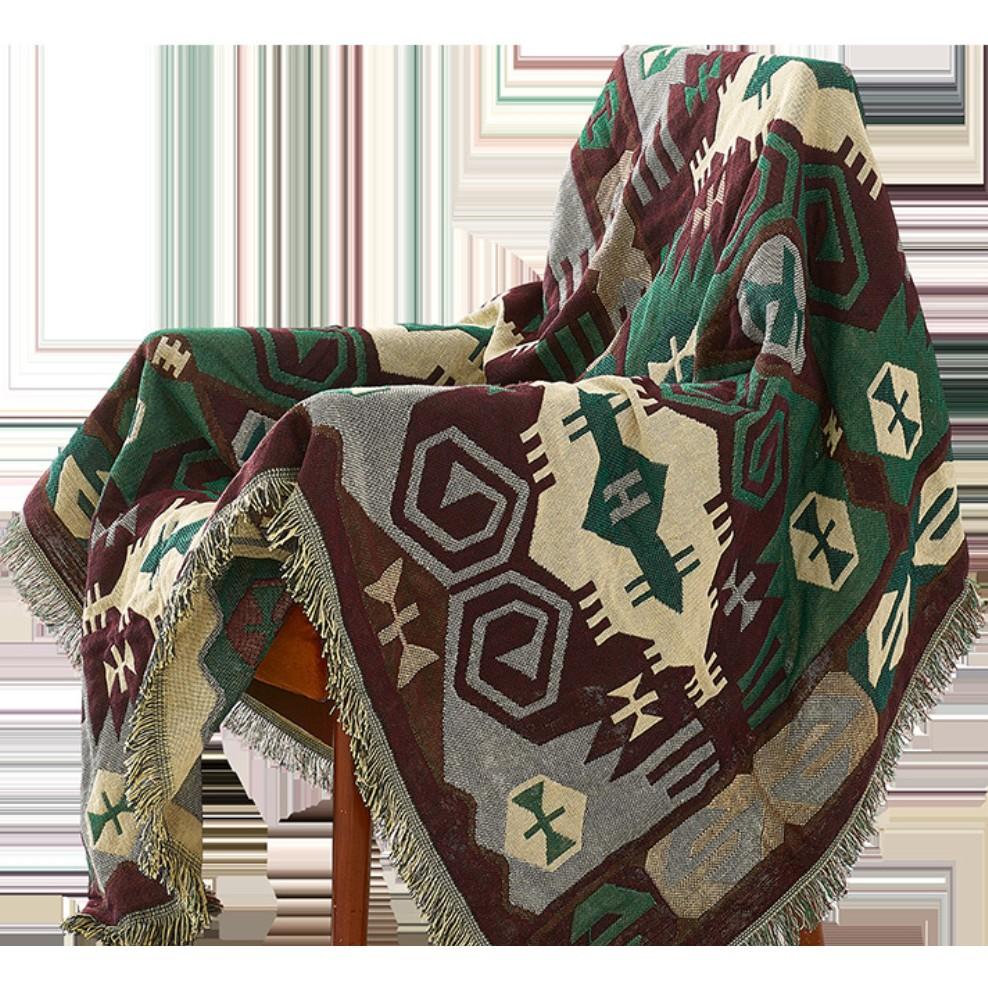 Thảm Thổ Cẩm, Thảm phủ Sofa, Thảm Vintage 130x180cm HK96